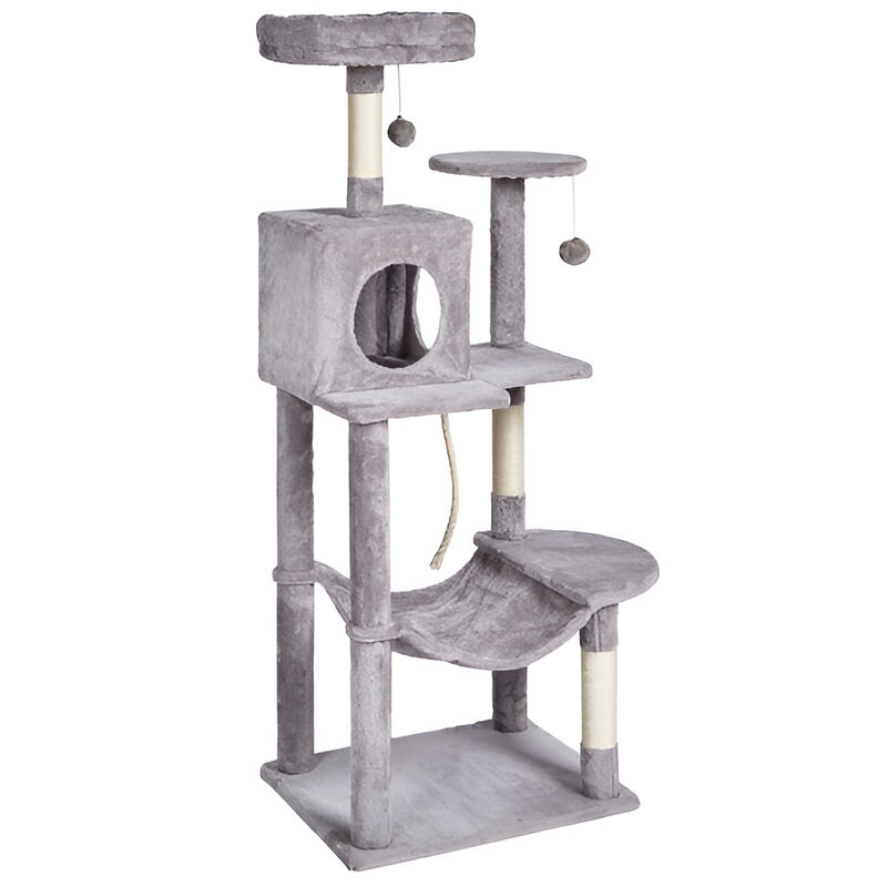 Multi-Level Cat Tower with Cat Condos and Sisal Posts for Scratching and Climbing