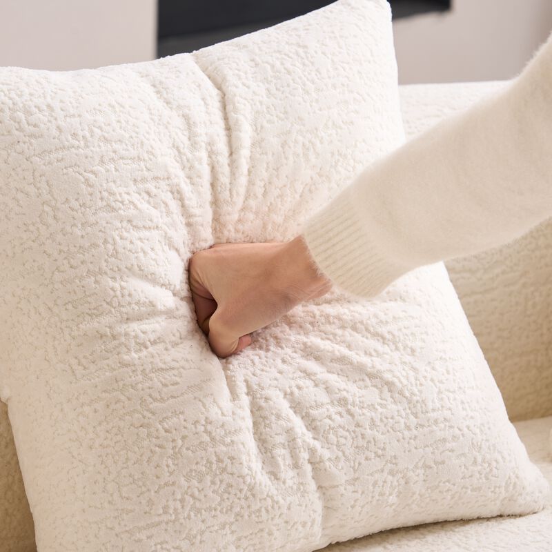 TATEUS Curved Chenille 30D Sponge Loveseat