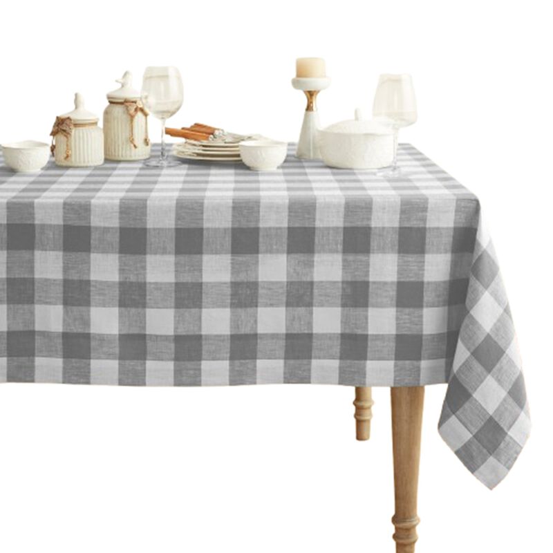 Solino Home 100% Pure Linen Tablecloth - Buffalo Check