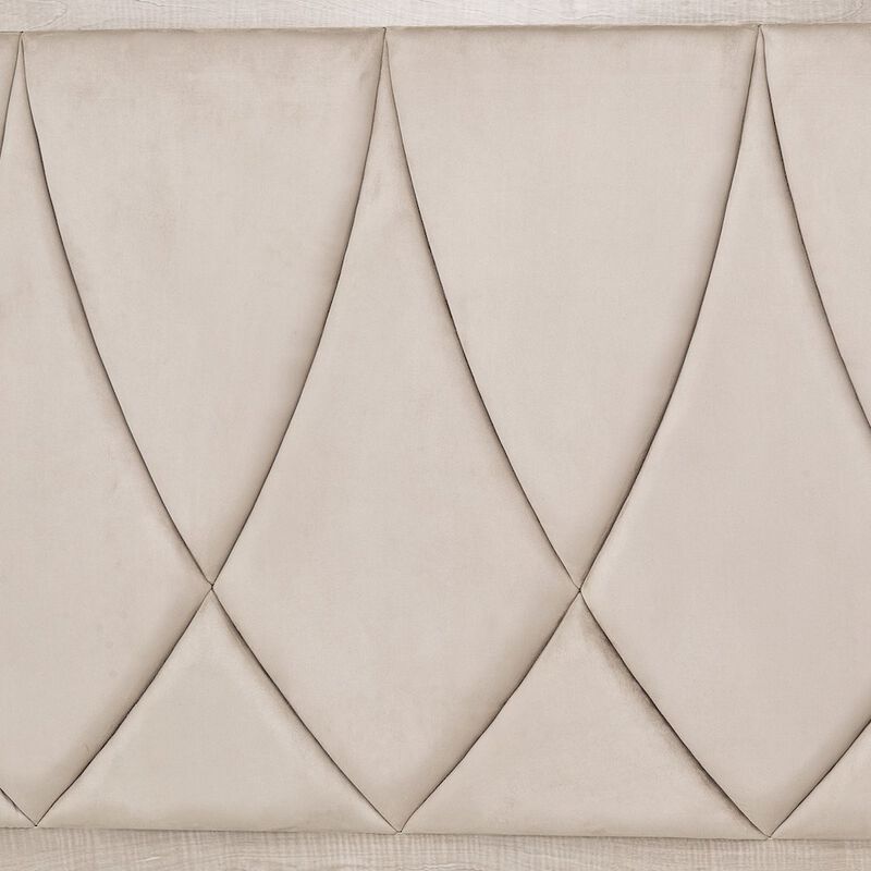 Michael Amini Marin Eastern King Panel Bed - Greige