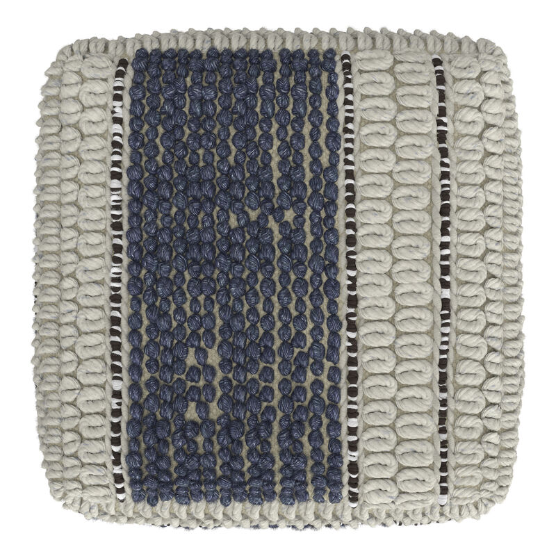 Simpli Home Grady 24W Square Stripe Woven Pouf image number 3