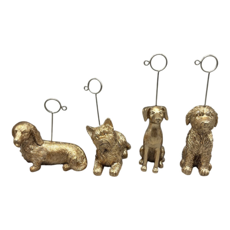 S/4 2x7" Dog Photo Holder, Gold image number 0