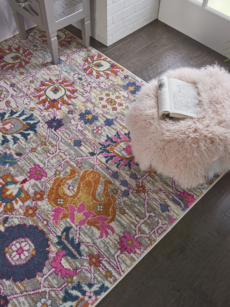 Passion PSN01 Silver 5' x Round Rug