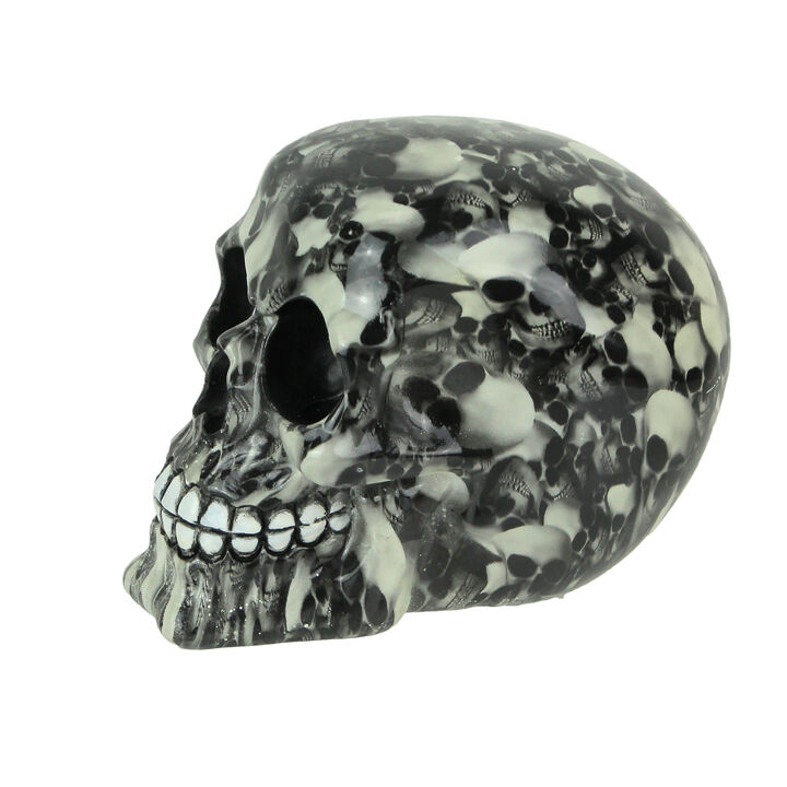 Resin Skulls Print Skull Statue Skeleton Home Decor Gothic Sculpture Figurine