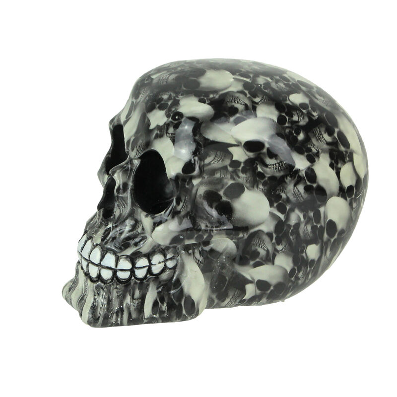 Resin Skulls Print Skull Statue Skeleton Home Decor Gothic Sculpture Figurine image number 1