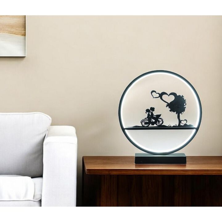 Hivvago 13" Black Bedside Led Table Lamp