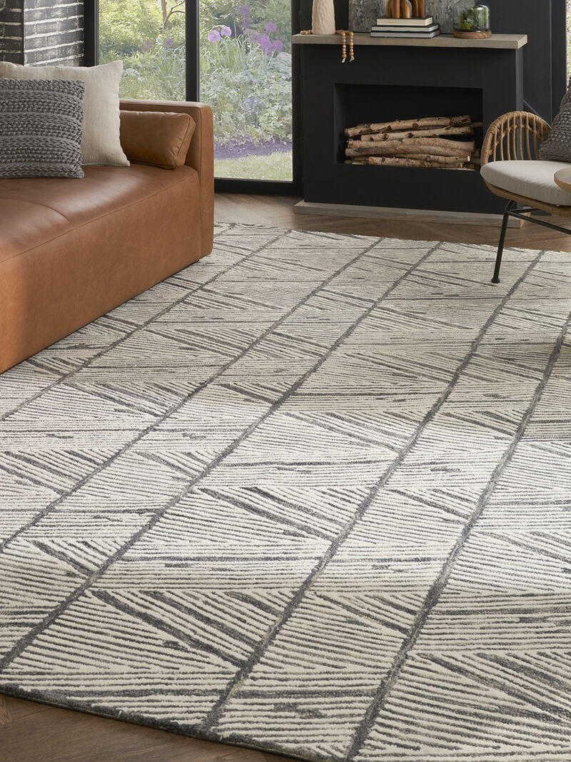 Colorado CLR01 Gray/White 7'9" x 9'9" Rug