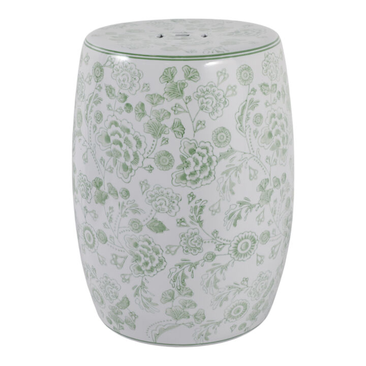 Hydrangea Chinoiserie Stool