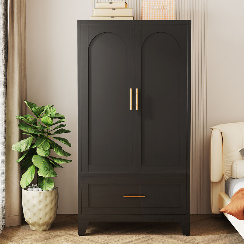 Gedstu 60" Tall Metal Wardrobe Cabinet image number 1