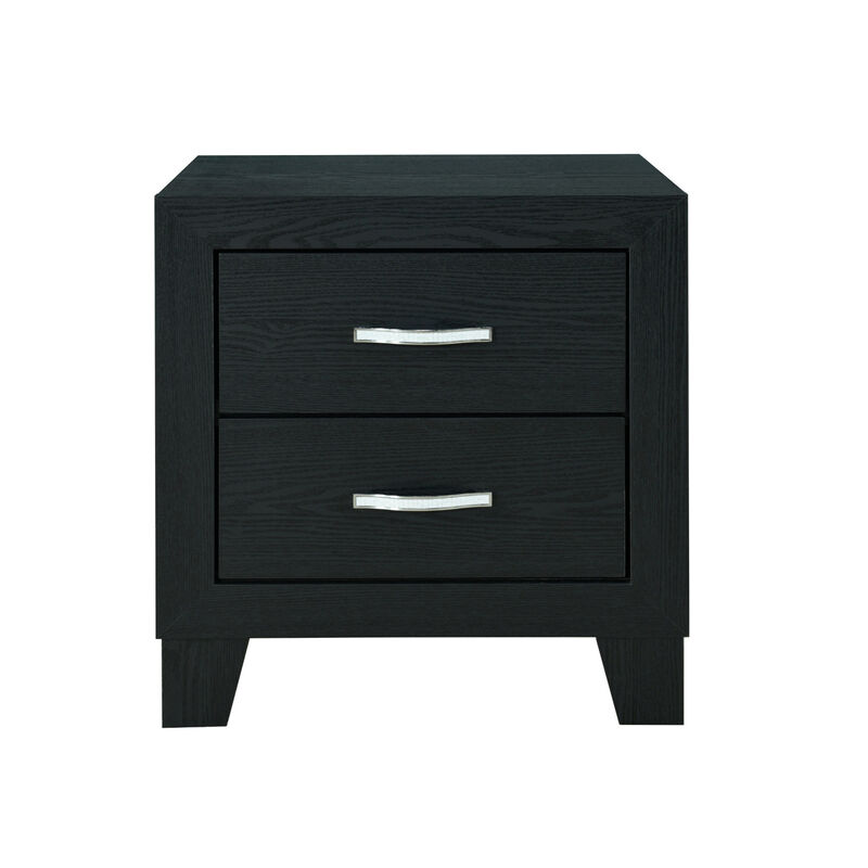 Modern Wooden Nightstand with 2 Drawers &ndash; Stylish Bedside Storage Table