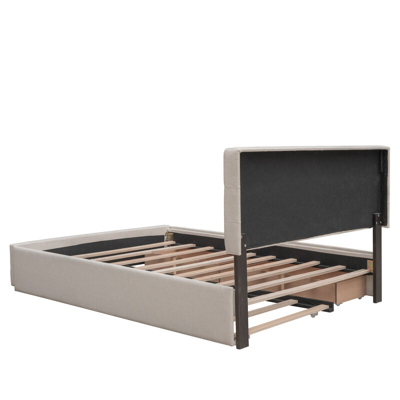 Quubpe Upholstered Platform Bed image number 3