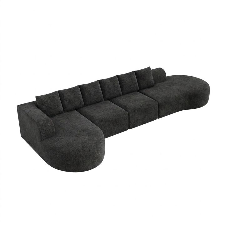 Vipbear 176" Oversized Modular Sectional Couch with Deep Seat, Chenille 6 Seater Living Room Sofa