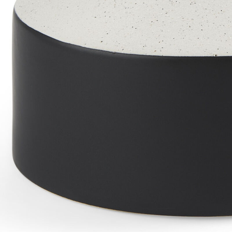 HomeRoots 12" Black And White Ombre Ceramic Jug Vase image number 2