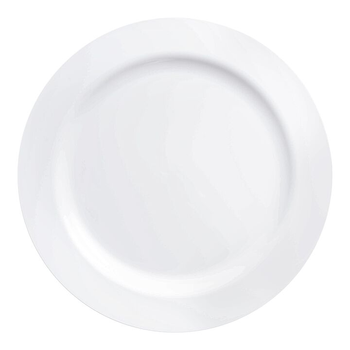 9" Solid White Economy Round Plastic Buffet Plates (60 Plates)