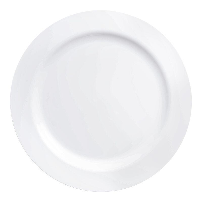 9" Solid White Economy Round Plastic Buffet Plates (60 Plates) image number 0