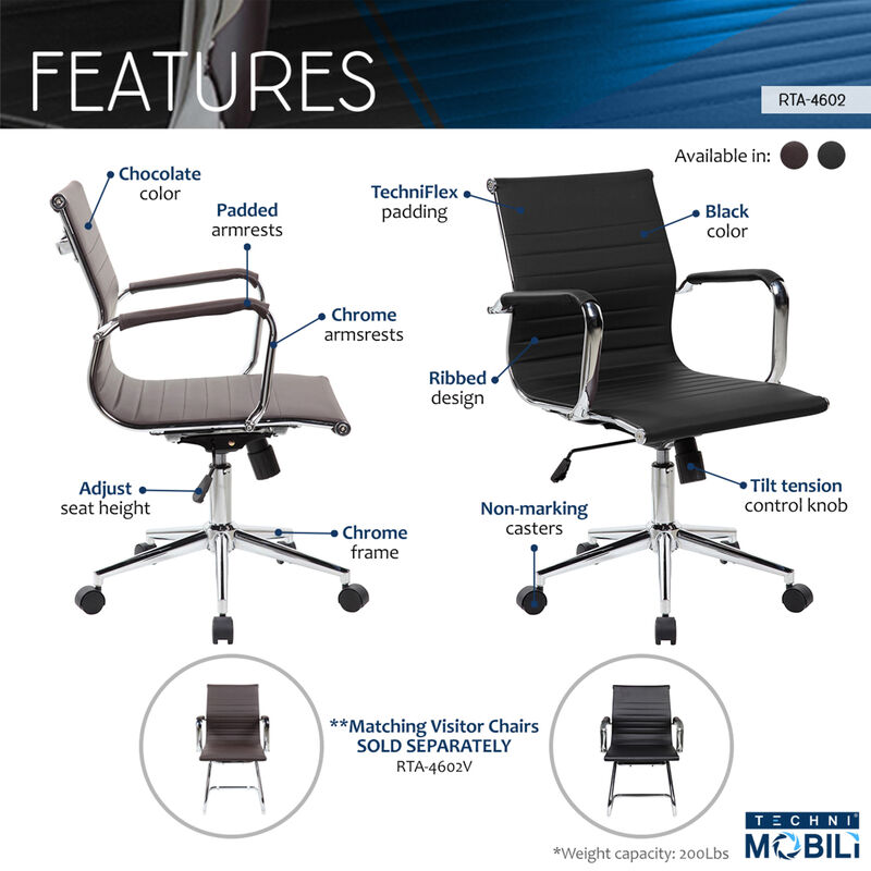 Streamdale Modern Medium Back Executive Office Chair image number 2