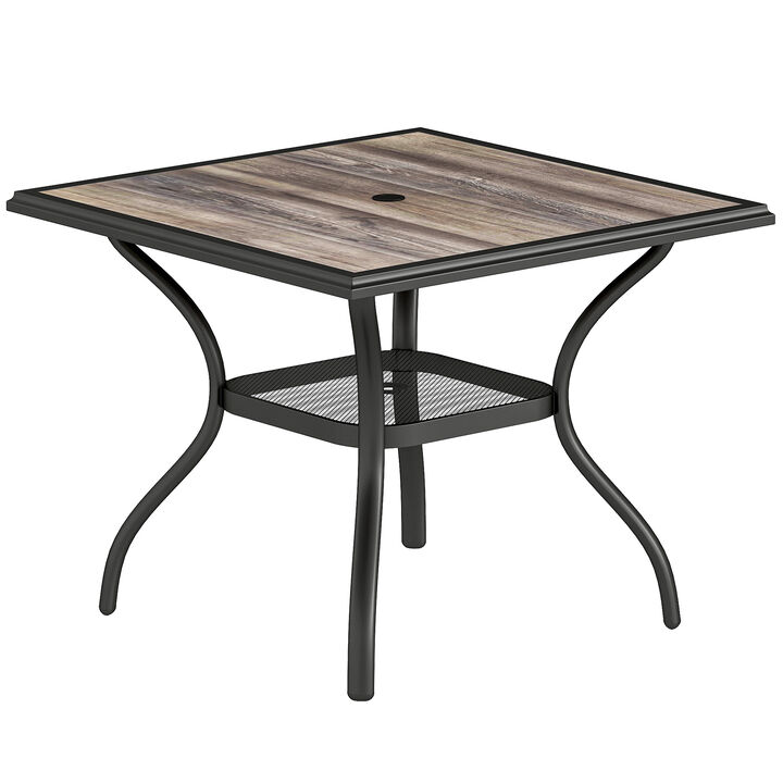 Hivvago 37" Square Patio Dining Table for 4