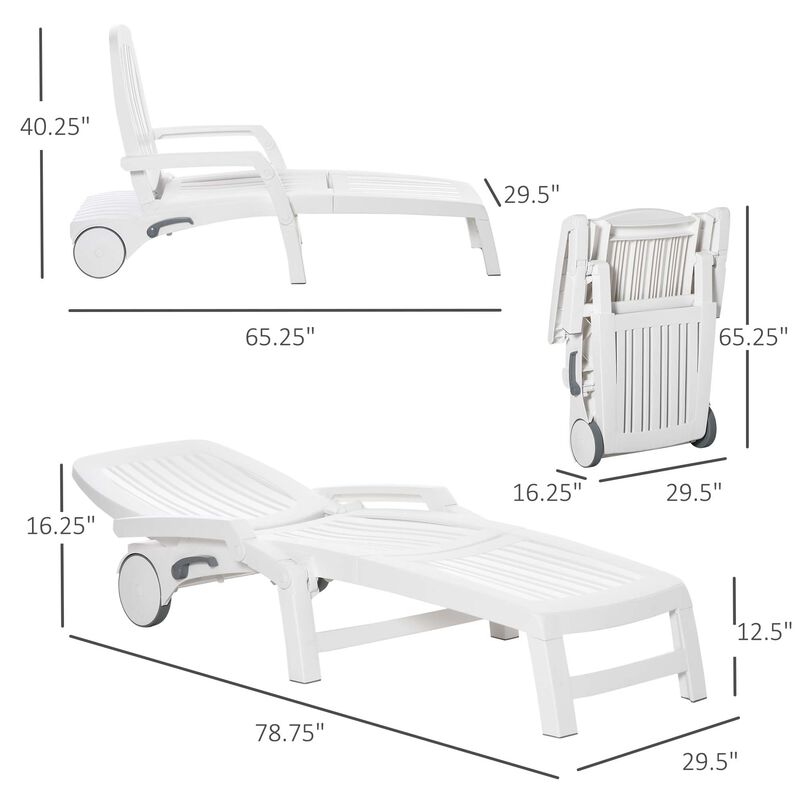 Hivvago Waterproof Outdoor Recliner with 5-Level Adjustable Backrest image number 2