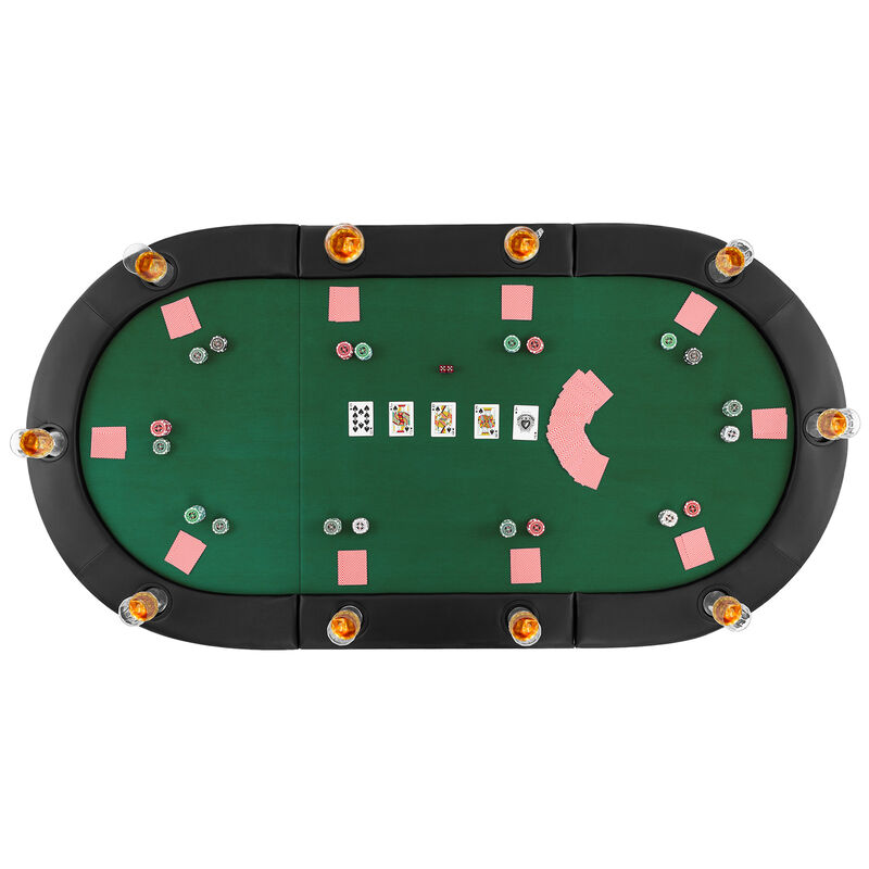 10 Player Portable Poker Table Top with Foldable Design and Padded Surface image number 4