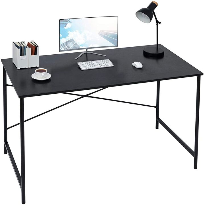 47.2"W x 23.6" D x 29.6"H Metal Frame Home Office Writing Desk - Full Black