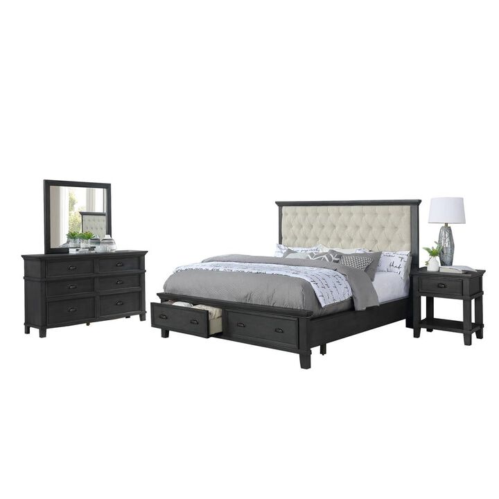 Best Quality Furniture Sandy Platform 4 Piece Bedroom Set, Queen