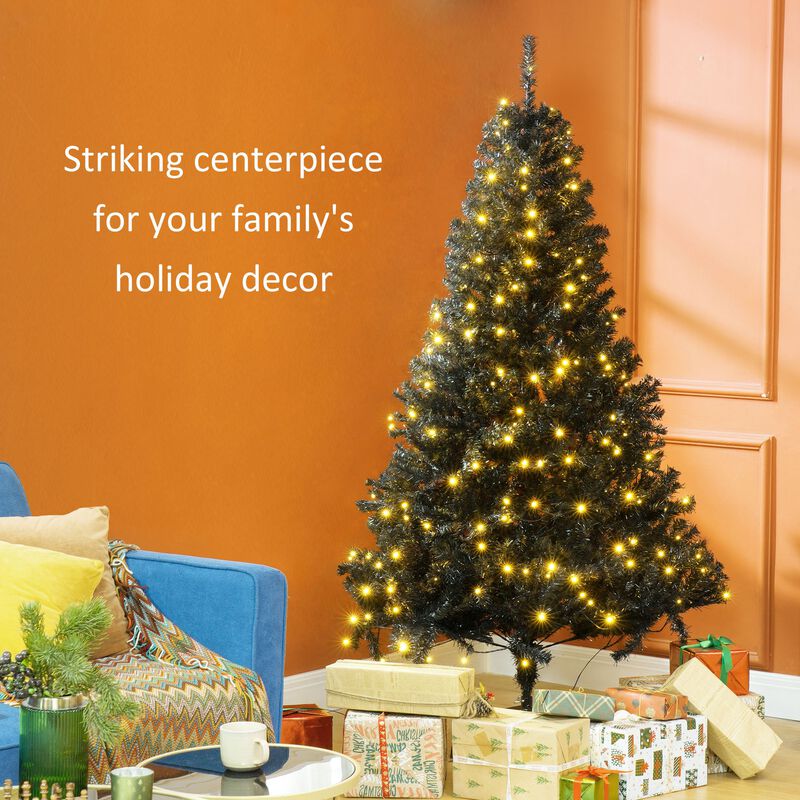 6 ft Tall Prelit Christmas Tree Douglas Fir Artificial Christmas Tree with Realistic Branches