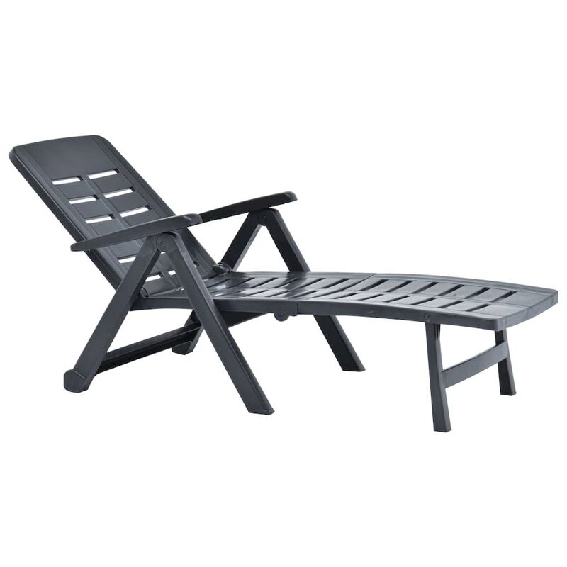 Sunlounger Anthracite Plastic Standard Foldable