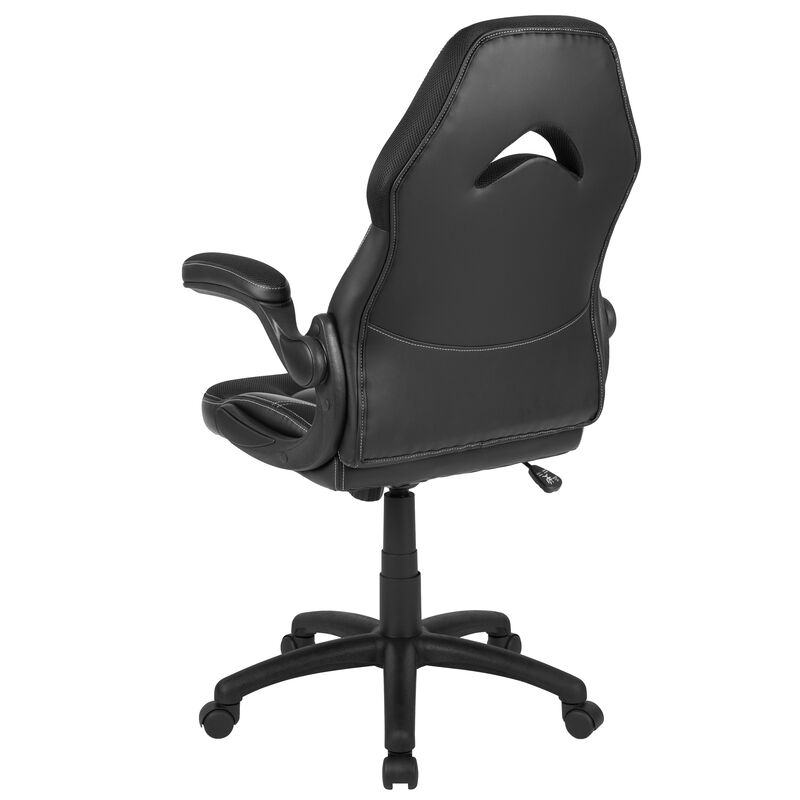 X10 Gaming Chair Racing Office Ergonomic Computer PC Adjustable Swivel Chair with Flip-up Arms, / LeatherSoft image number 5