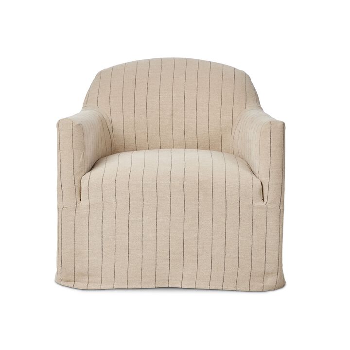 Lowell Lavon Flint Slipcover Swivel Chair