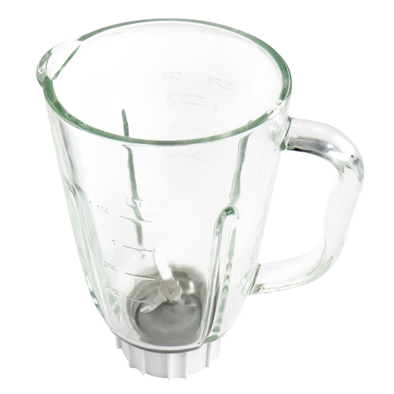 Better Chef 10-Speed 350 Watt 42 Ounce Glass Jar Blender in White/Silver