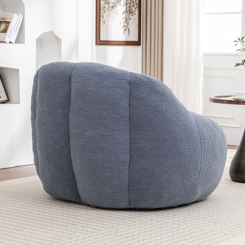GOODSILO Plush Comfort Bean Bag Chair with Memory Foam Filling - Ergonomic Lounge Sofa for Ultimate Relaxation image number 6