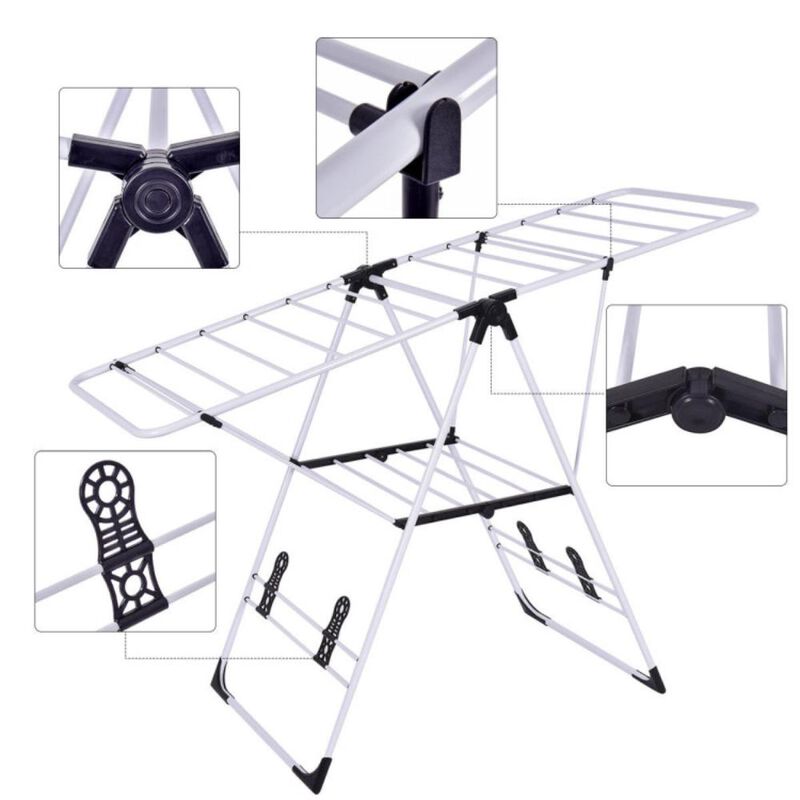 Hivvago Portable Laundry Clothes Storage Drying Rack image number 7