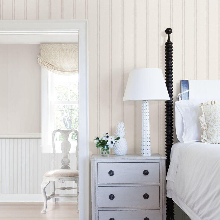 Johnny Grey Stripes Wallpaper (Set of 2)