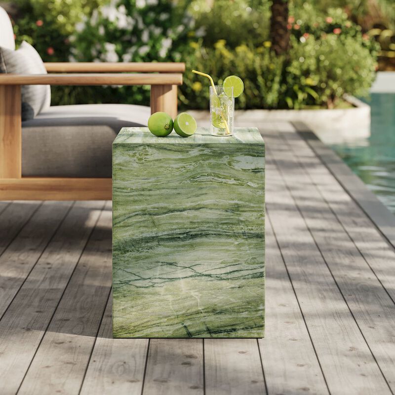Modway Jordana Square Plinth Indoor - Outdoor Patio Concrete Side Table image number 7