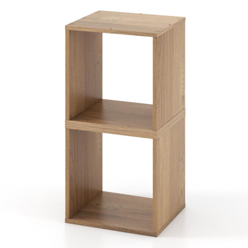 Hivvago 2 Cubes Stackable Bookcase for Living Room and Study