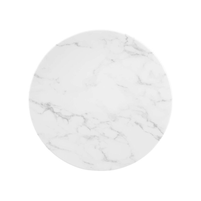 Lippa 20" Round Faux Marble Side Table image number 3