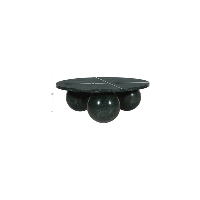 Meridian Furniture Spherical Green Forest Coffee Table