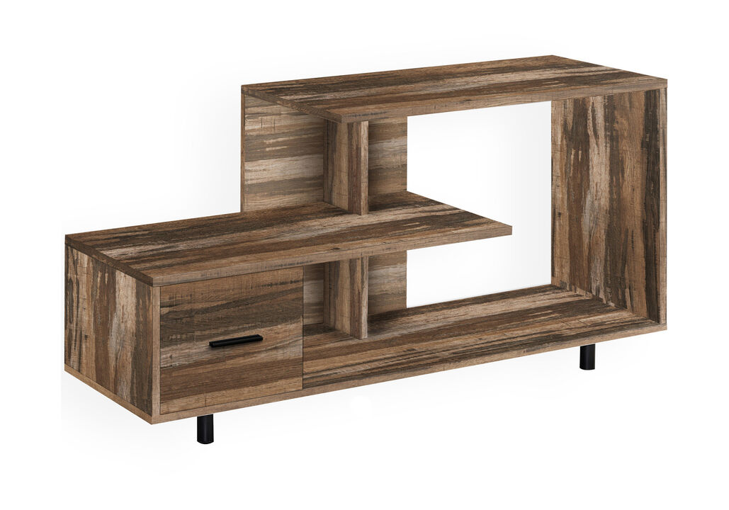 HomeRoots 47" Brown Cabinet Enclosed Storage TV Stand