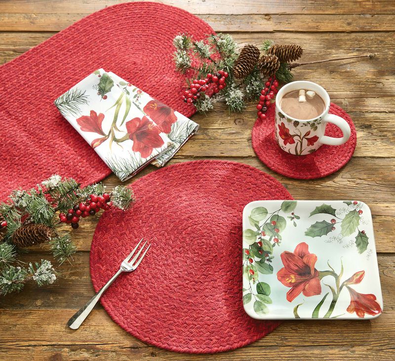 Park Designs Pepper Spice Bin Braided Placemat Set of 4