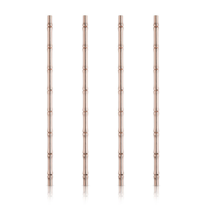 Pacific Bamboo Straws in Copper Set of 4