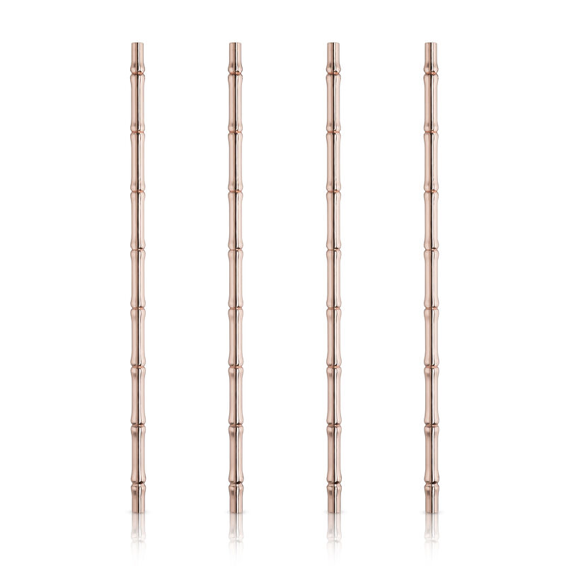Pacific Bamboo Straws in Copper Set of 4