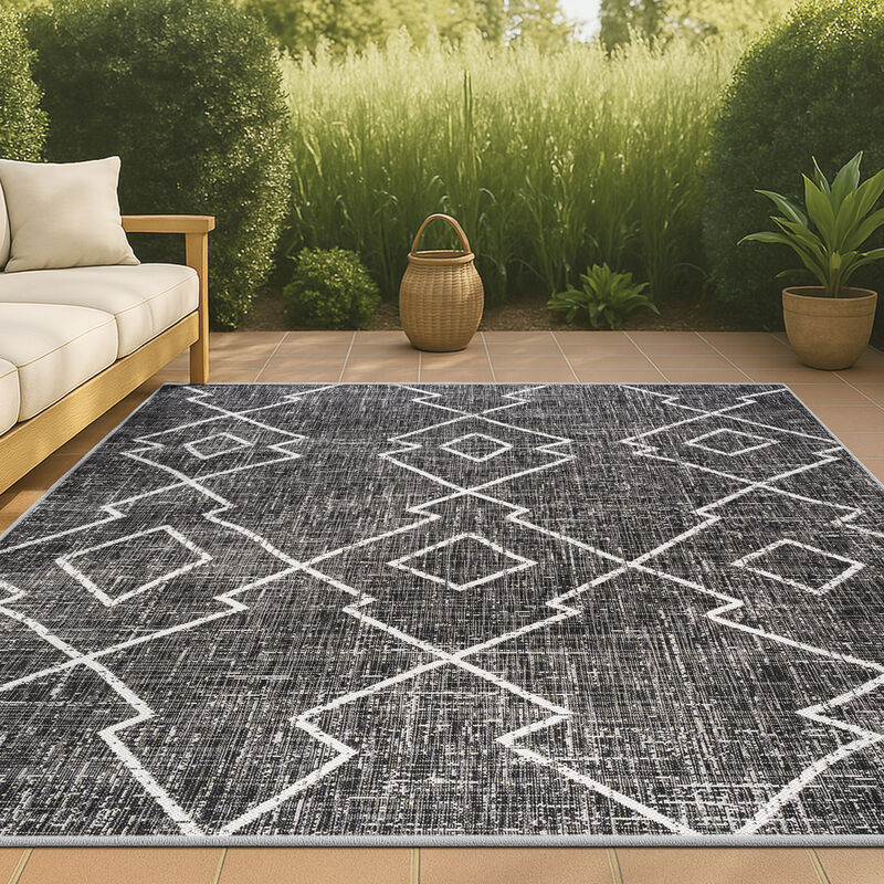 Carwa Tribal Diamond Trellis Indoor/Outdoor Area Rug