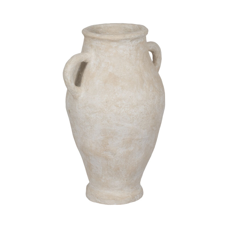32" Paper Mache Jug With Handles, White image number 2