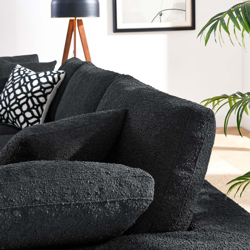 Commix Down Filled Overstuffed Boucle Fabric 3-Seater Sofa image number 4