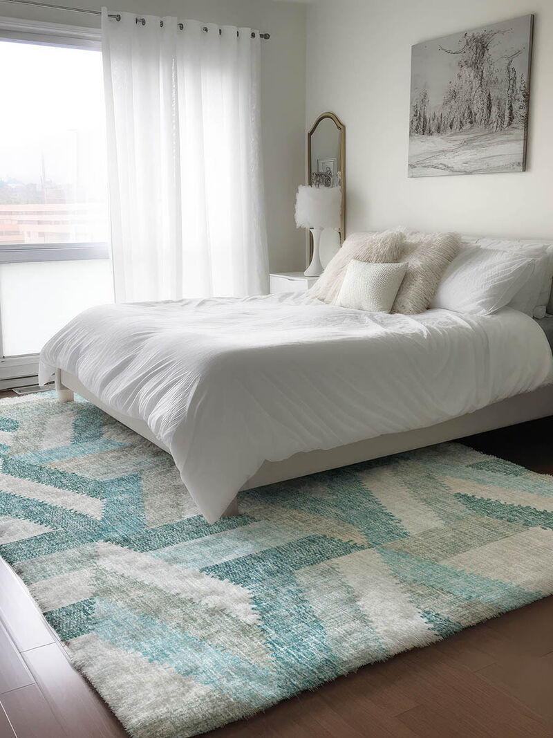 Lorenzo LN1 Teal 8' x 10' Rug