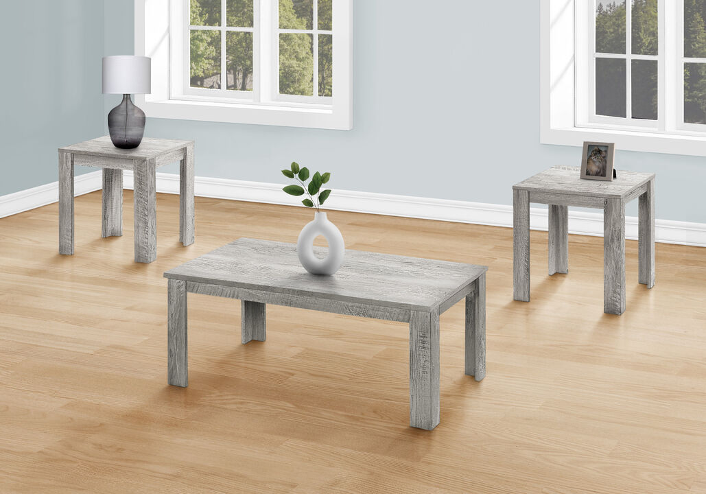Hivvago Set of Three 44 Inch Gray Coffee Table