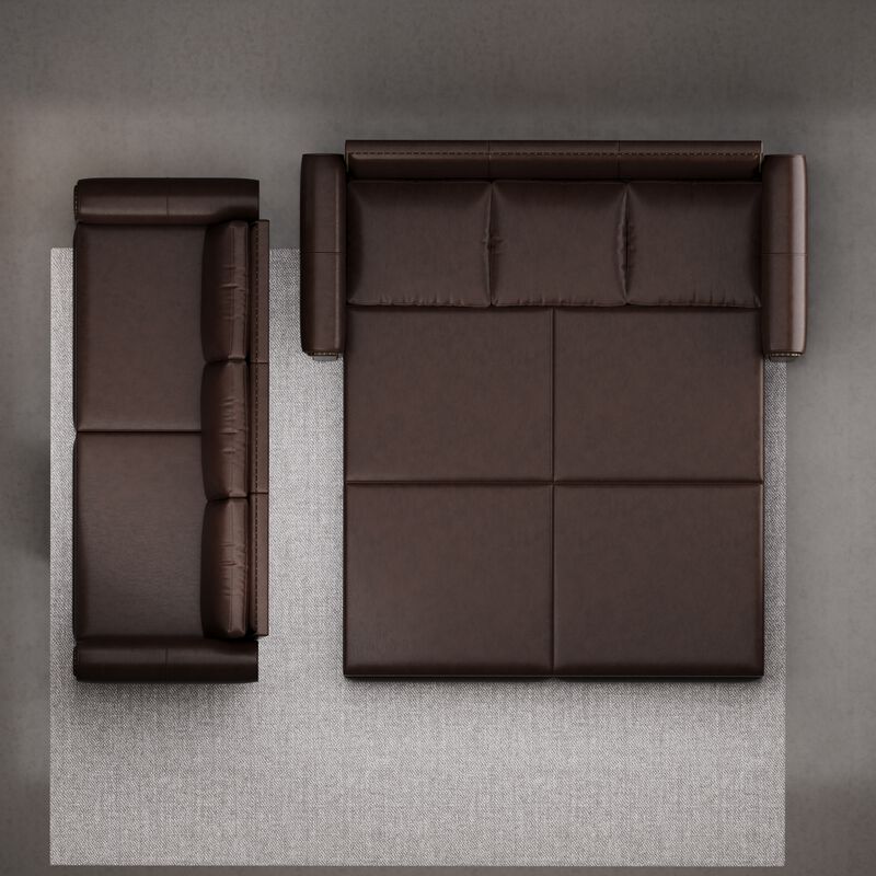 TATEUS 93.7" Chesterfield King Pull-Out Sofa Bed, Faux Leather 3-in-1 Convertible Sleeper