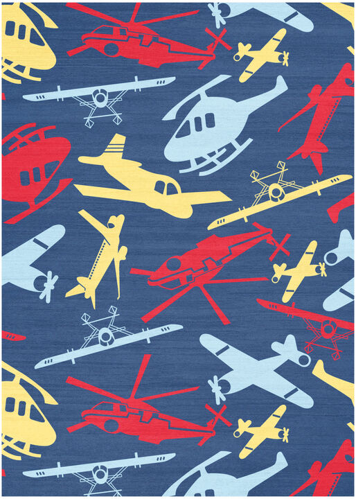 HomeRoots Helicopter Youthful Washable Area Rug