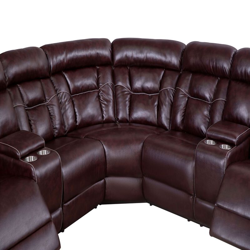 Sectional Sofa with Manual Reclining