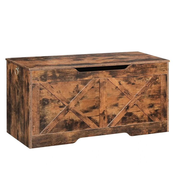 Toy Box Organizer and Storage Chest for Bedroom, Playroom or Nursery-Brown